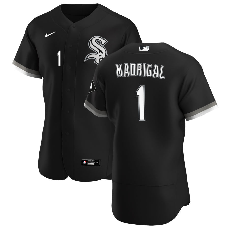 Chicago White Sox #1 Nick Madrigal Men Nike Black Alternate 2020 Authentic Player MLB Jersey